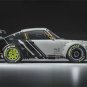 DCM 1:64 RWB 964 Matte pink / Frosted Grey Carbon Fiber Cover Diecast Model Car