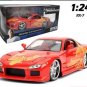 Jada 1:24 Mazda RX-7 High Simulation Diecast Car Metal Alloy