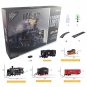 Battery Operated Railway Classical Freight Train Water Steam Locomotive Playset with Smoke