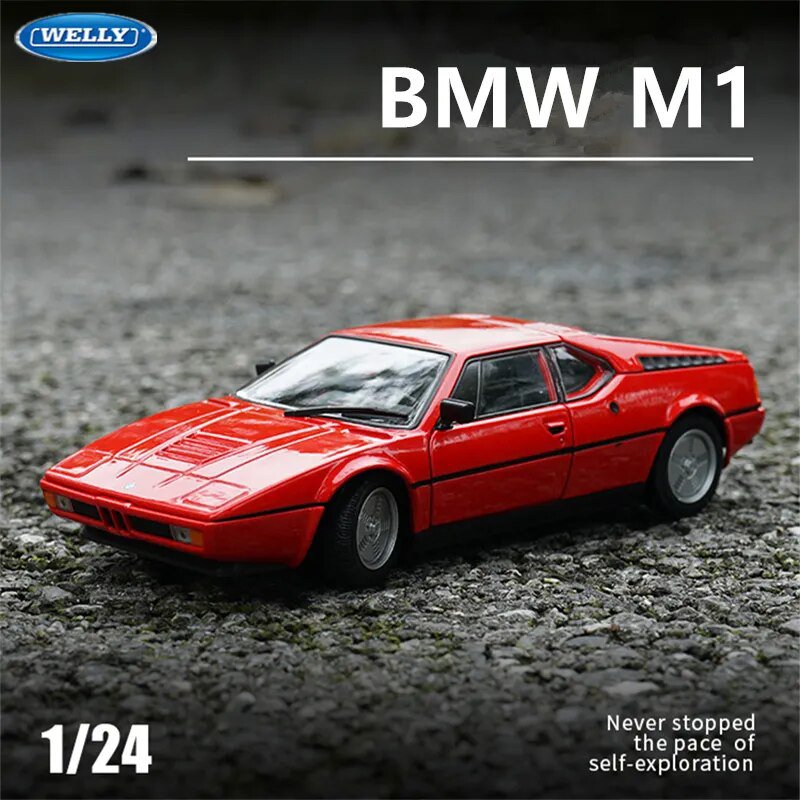 WELLY 1:24 BMW M1 Sports Car Alloy Model Diecast Metal Toy Racing ...