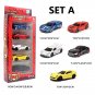 5Pcs 1/64 Mini Diecast Alloy Model Car Toys Kids Pocket Small Metal Sports Car Toys