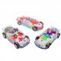 3 pcs Creative Kids Flashing Racing Car Police Car Toy Transparent Light Up Colorful LED Music