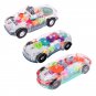 3 pcs Creative Kids Flashing Racing Car Police Car Toy Transparent Light Up Colorful LED Music