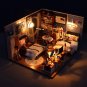 Doll House Kit Wood Dollhouse Kit Reusable Mini Dollhouse Toys