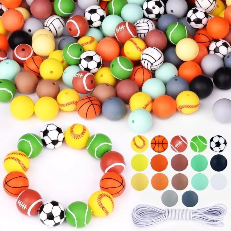 DIY Silicone Beads for Bracelet Making Purse Pendant DIY Crafts Making