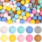 K1MA DIY Keychain Bracelet Silicone Beaded Keyring Accessory Round Beads Kit