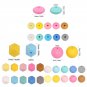 K1MA DIY Keychain Bracelet Silicone Beaded Keyring Accessory Round Beads Kit