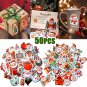 50pcs Christmas Series Kids Handmade DIY Decorative Stickers Toy Cartoon