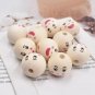 Smiling Wood Beads Natural Wood Beads Smile Face Painting Round Spacer Eco-Friendly Wooden Pearl