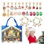 Christmas Advent Calendar Bracelets 2023 24 Days Charm Bracelets Making Kit DIY