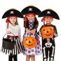 Halloween Pirate Hat Skull Print Pirate Captain Caribbean Pirate Hat Party Props Cosplay Costume