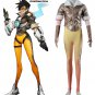 Hot Game OW Tracer Lena Oxton Uniform Cosplay Costume Custom Made