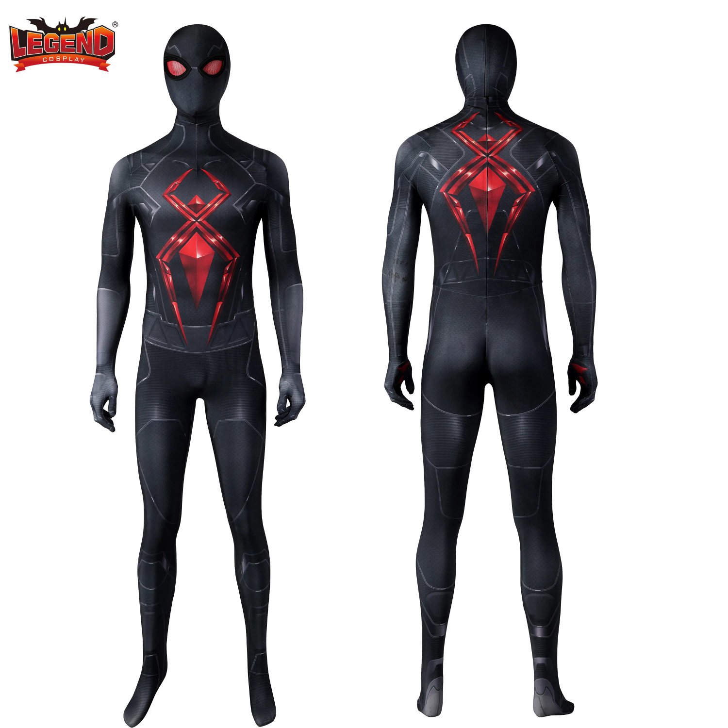 Spider Men Jumpsuit Dark Suit Black Red Dark Spider Cosplay Costume Superhero