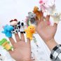 10 Pcs/Lot Mini Funny Soft Plush Toys Cartoon Biological Animal Finger Puppet