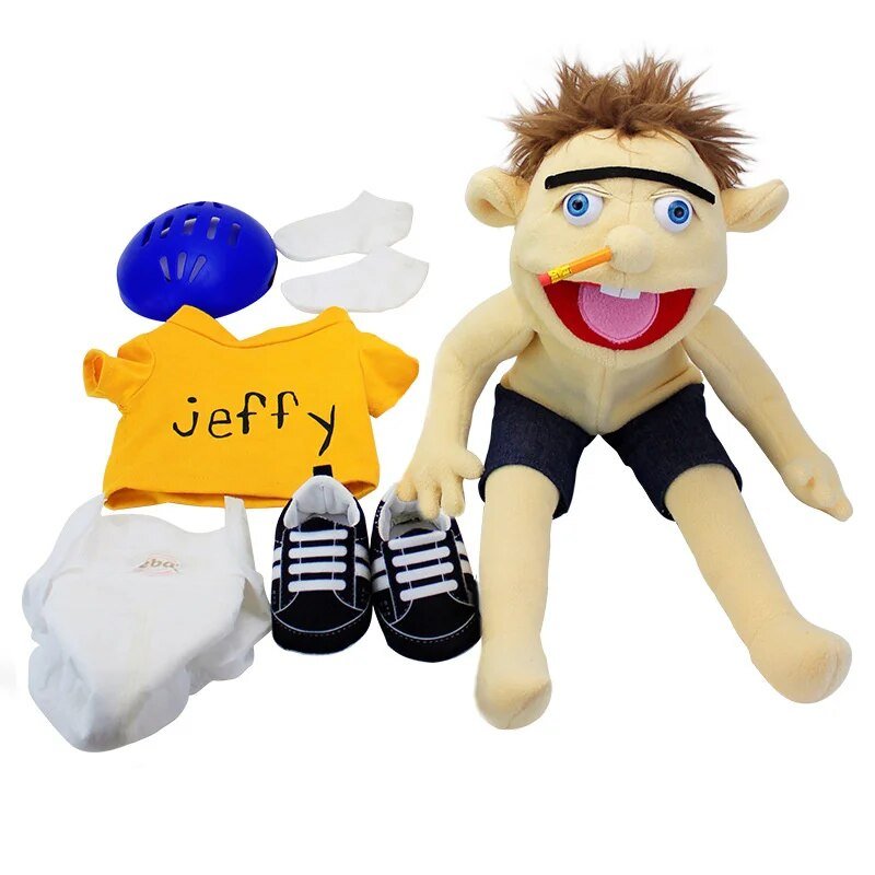 1/2/4pcs Jeffy Hand Puppet Feebee Rapper Zombie Plush Doll Toy