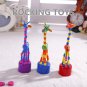 5pcs Wooden Giraffe Puppets Toys Swing Dancing Giraffe Figurine Push Up Toys for Kids