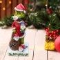 18cm Christmas Cute Garden Gnome Dwarf Statues Decoration, Novelty Gift for Outdoor Indoor