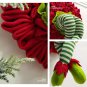 Christmas Elf Legs Xmas Tree Table Door Window Hanging Ornament Fur Strange Plush Leg Doll