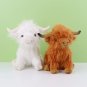 3 styles 25cm Kawaii Simulation Highland Cow Animal Plush Doll Soft Stuffed Cream Highland Cattle