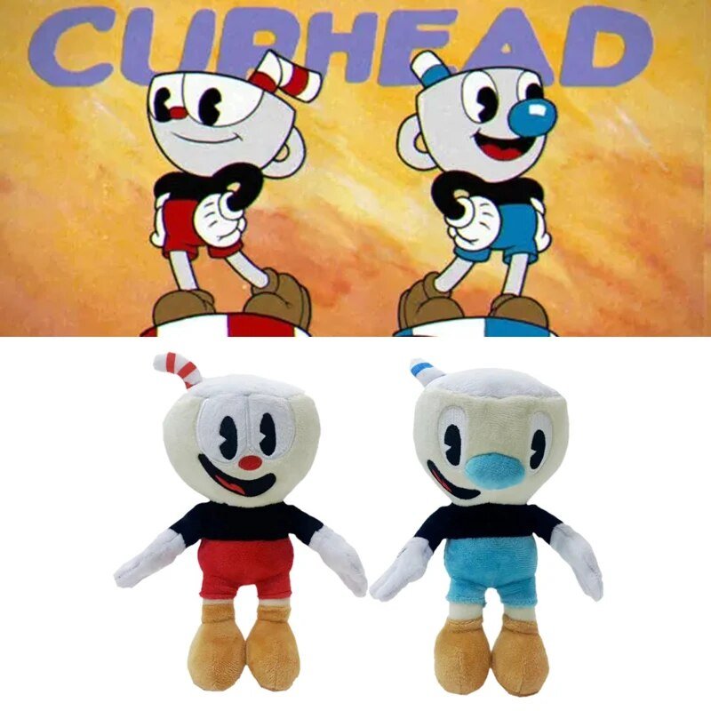 Game Cuphead Plush Toy Mugman Chalice Plushie Boss Ghost King Dice Stuffed Animal
