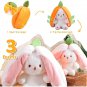 2PCS Soft Toy Strawberry Bunny Plush Easter Bunny Stuffed Animal Cute Rabbit Plush Gift