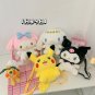 Takara Tomy Anime Cinnamoroll Kuromi Melody Plush Doll Backpacks New Cartoon Pikachu Bag