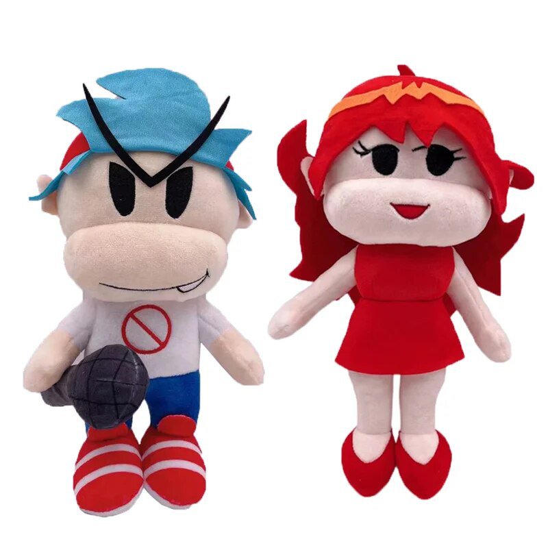 2pcs Set Game Friday Night Funkin Plushies Figures Boyfriend Girlfriend Plush Toys
