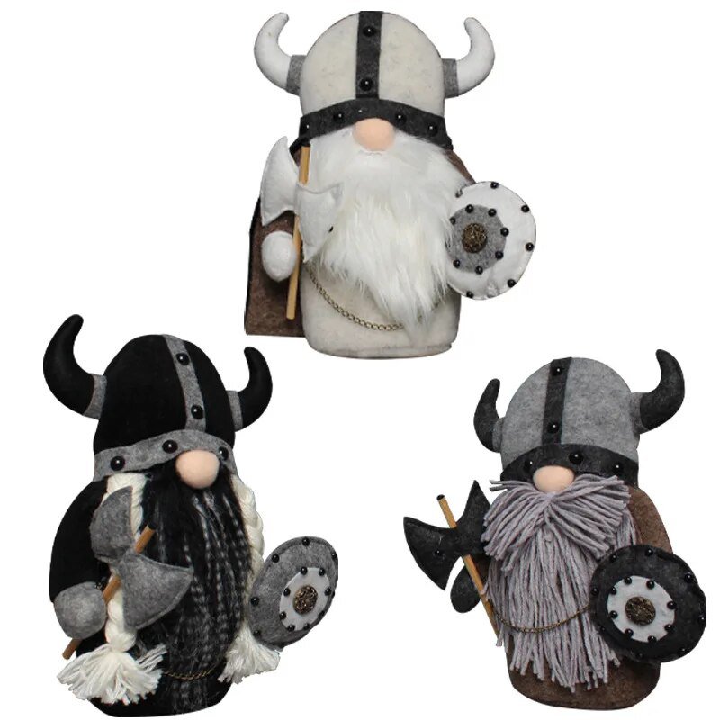 Cartoon Viking Warrior Gnome Doll Plush Toys Anime Figures Soft Plush Stuffed Dolls Room