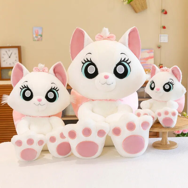 New 35~80cm Disney Marie Cat Kawayi Anime Cat Plush Stuffed Animals Throw Pillow Toys