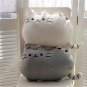 40cm Kawaii Cat Pillow with Zipper and PP Cotton Biscuits Plush Cat Animal Doll Kids Child Baby