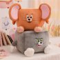 Tom and Jerry Pillow Cartoon Cute Animal Plush Doll Square Cat Cushion Square Toy Children