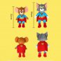 Tom And Jerry Original Plush Toy Cartoon Movie Cat Mouse Plushies Stuffed Animals Action Figure