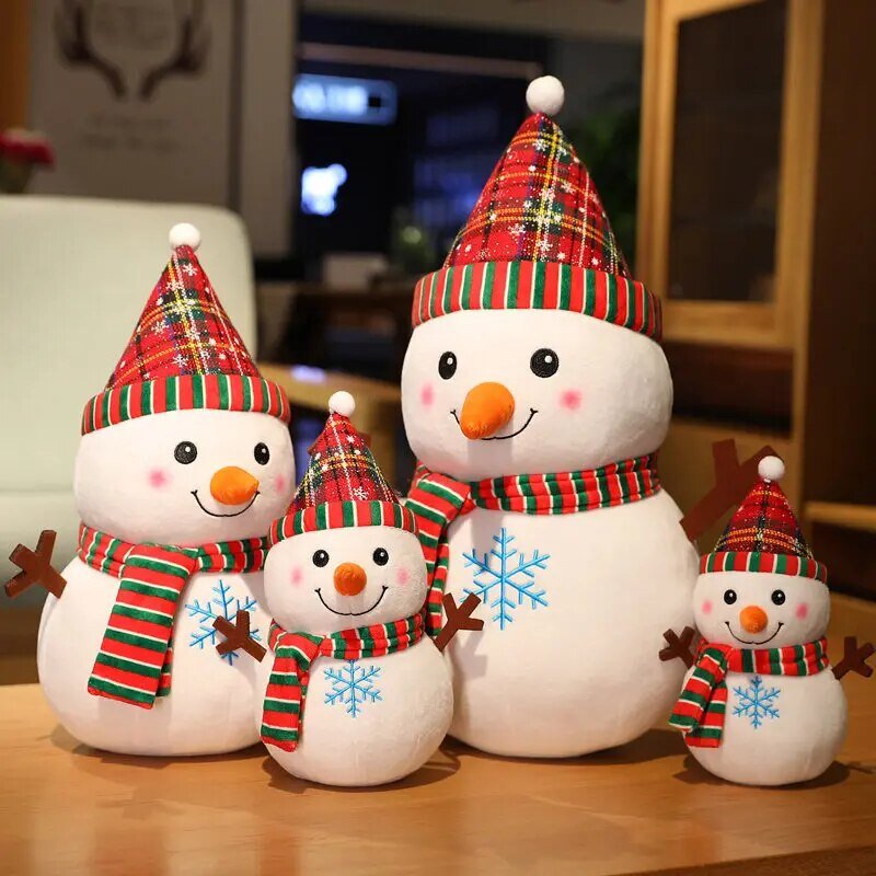 23CM Lovely Santa Claus & Elk Snowman Plush Toys Stuffed Animal Doll Christmas Gifts