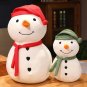 30cmCute Cartoon Big White Snowman Plush Toy Soft Stuffed Pillow Dolls Winter Christmas