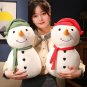 30cmCute Cartoon Big White Snowman Plush Toy Soft Stuffed Pillow Dolls Winter Christmas