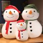 30cmCute Cartoon Big White Snowman Plush Toy Soft Stuffed Pillow Dolls Winter Christmas