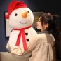 30cmCute Cartoon Big White Snowman Plush Toy Soft Stuffed Pillow Dolls Winter Christmas