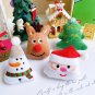 10pcs7cm Cartoon Christmas Stuffed Plush Doll Toys Cute Santa Claus Snowman Elk Stuffed Toy