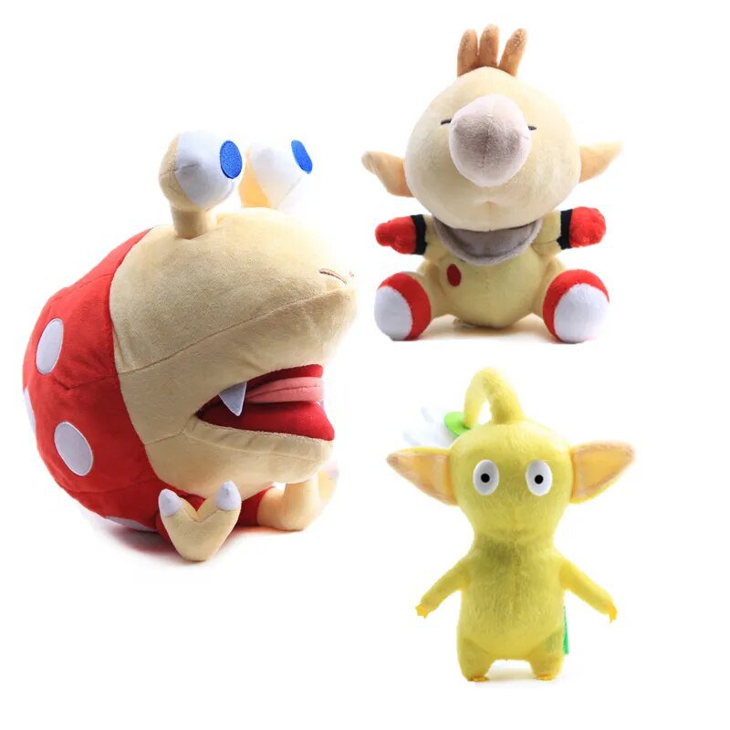 3 Pcs/set Game Pikmin Orima Yellow Flower Plush Toys Doll Peluche Japan Cartoon Stuffed Animals