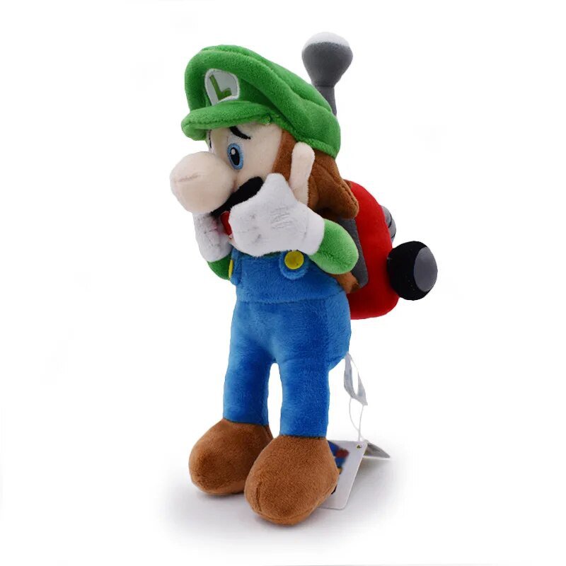22cm Super Mario Bros Video Game Figures Luigi Cartoon Plush Doll Cute Anime Pendant Toys
