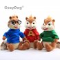 Simon The Movie Chipmunks Plush Toy Blue Squirrel Soft Stuffed Doll 10'' Children Gift