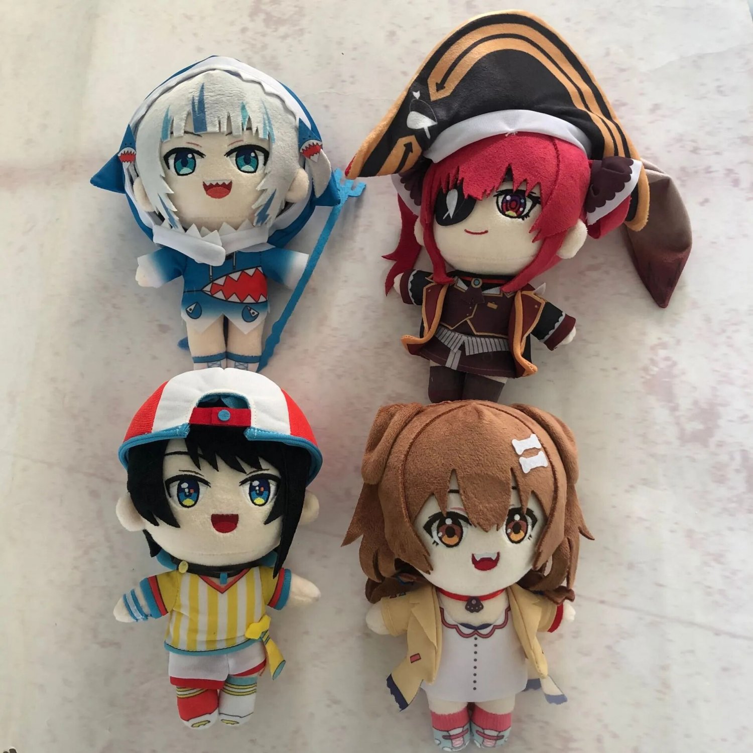 Anime VTuber Hololive Oozora Subaru Gawr Gura Houshou Marine 20CM Cute Plush Stuffed Dolls