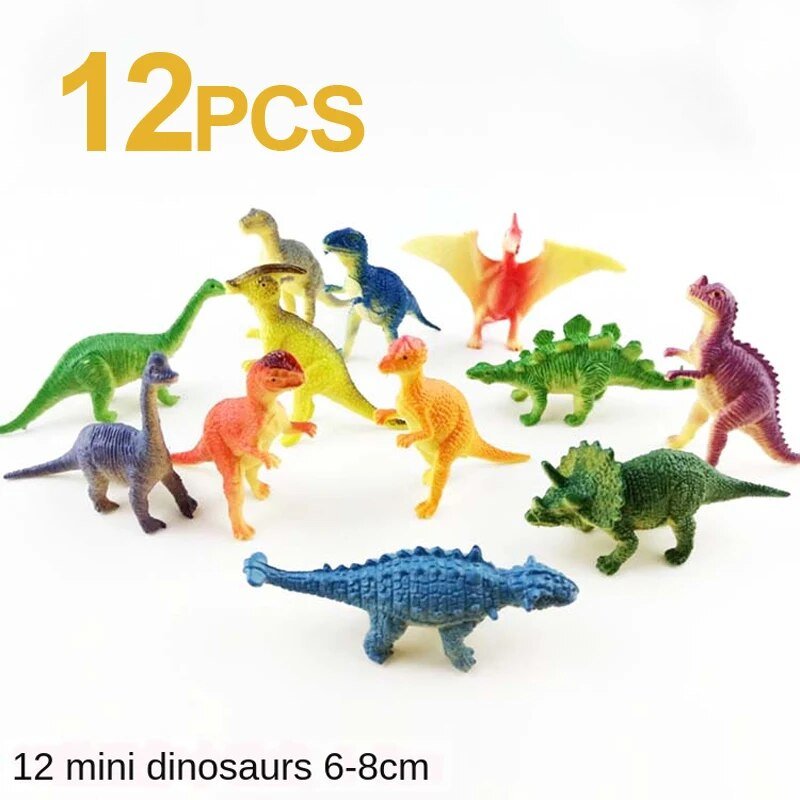 12 Mini Simulation Small Dinosaur Model Toys,plastic Hot Sale New Dinosaur Toys