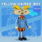 Moc Arnolded Figure Model Building Blocks Anime Yellow Hair Boy Bricks DIY Toys Sets Birthday Gift