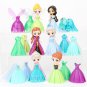 18Pcs/Set Disney Princess Frozen Elsa Queen Anna Tinker Bell Jasmine Change Clothes Figures