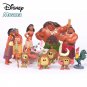 12pcs Disney Anime Moana Heihei Big Cock Chief Tui Sina Tala Pvc Action Figure Collectible