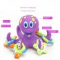 Floating Purple Octopus Bath Toys for Toddlers with 3 Hoopla Rings Interactive Bath Toy