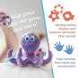 Floating Purple Octopus Bath Toys for Toddlers with 3 Hoopla Rings Interactive Bath Toy