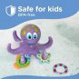 Floating Purple Octopus Bath Toys for Toddlers with 3 Hoopla Rings Interactive Bath Toy