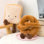 Soft Cartoon Food Pretzel Crossant Toast Bread Doll Plush Toy